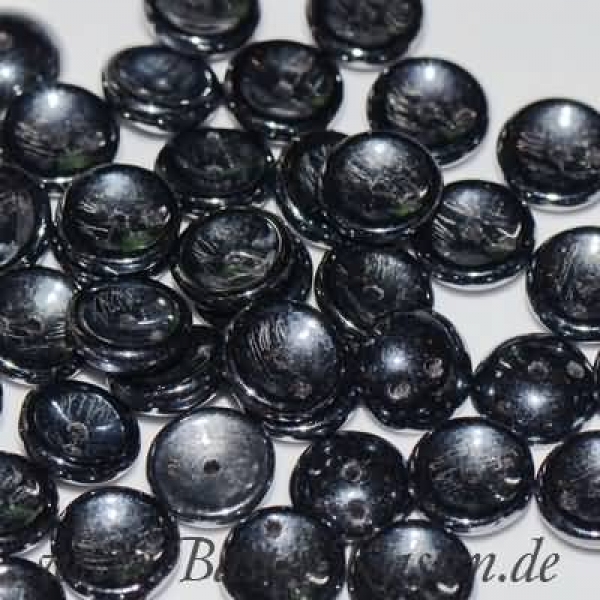 Piggy Bead ®  4 x 8mm jet hematite (25 Stück)