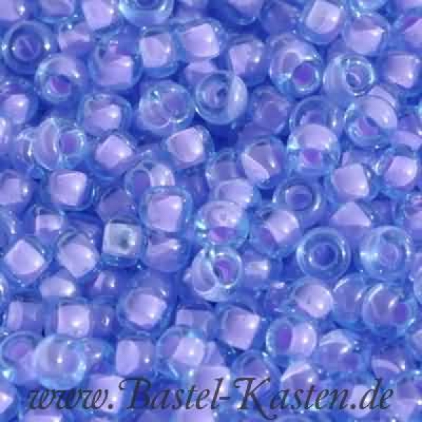 MR8-2640  Miyuki Rocailles transparent silver lined blue/lavender 8/0  (10 Gramm)